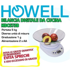 Howell Box. Bilancia digitale da cucina da 5 Kg